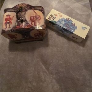 Cottage Core And Bombay Style Trinket Box Lot